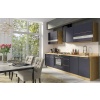 Mobila de bucatarie Glamour 3, fronturi albastru mat, 270 cm >>Mobila Croma