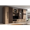 Modena Living/biblioteca spatios, incapatis, design modern, 2 nuante de maro>> Mobila Croma