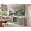 Bucatarie Smart 1, gri frezat, lunigime de 260 cm, corp inferior si superior >>Mobila Croma