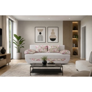 Canapea Trendy Pocket  bej UltraSleep, extensibila, 196 cm x 95 cm x 80 cm, 3 locuri