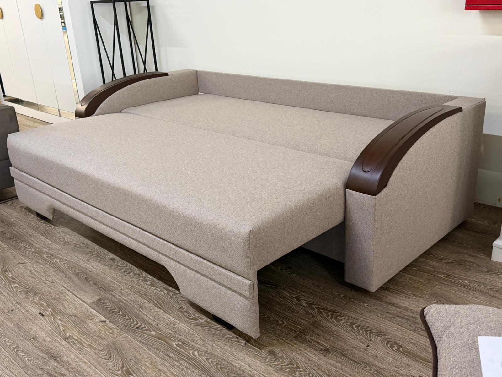 Canapea Prima Lux - Dimensiuni cu brate 221 x 96 cm, Extensibilă 150 x 191 cm, Lada de depozitare ,Sistem deschidere: Rabatare, Dimensiune cu variabilitate +/- 1,2 cm - imagine 5
