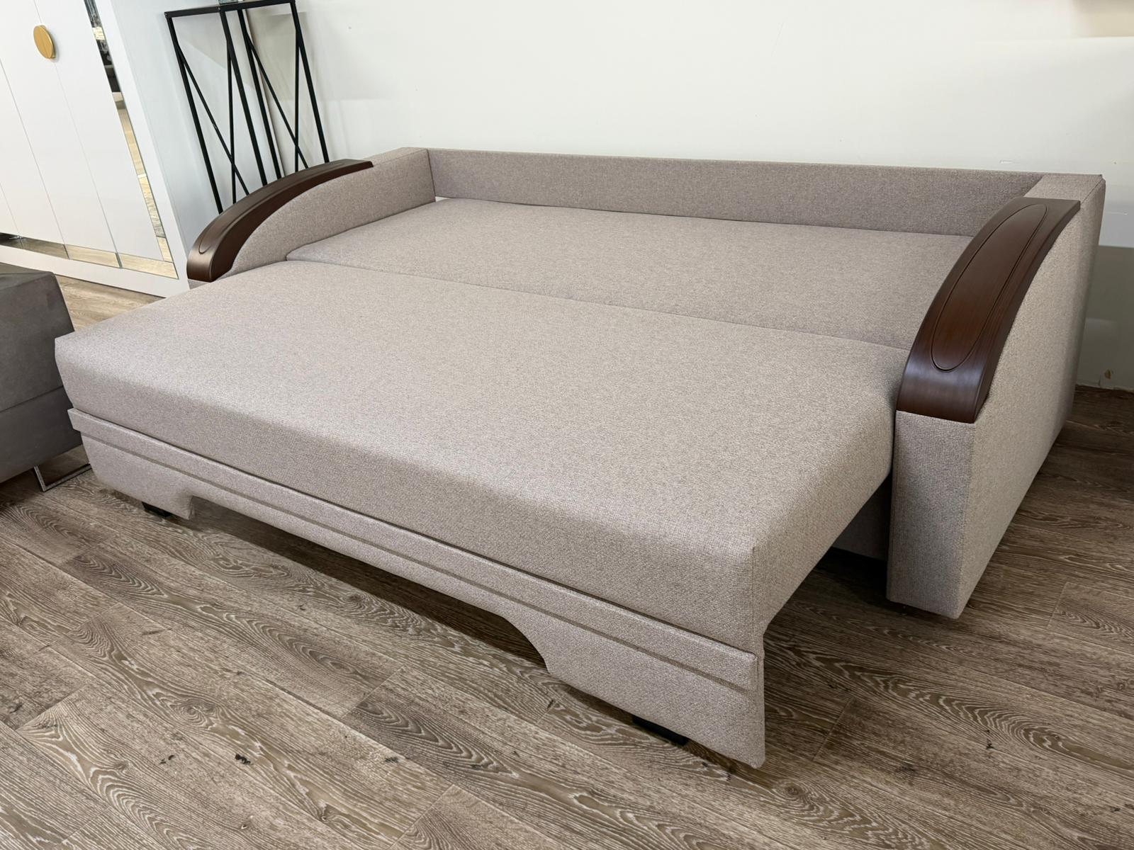 Canapea Prima Lux - Dimensiuni cu brate 221 x 96 cm, Extensibilă 150 x 191 cm, Lada de depozitare ,Sistem deschidere: Rabatare, Dimensiune cu variabilitate +/- 1,2 cm - imagine 4
