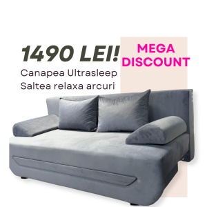 Canapea Trendy UltraSleep Relaxa, extensibila, 196 cm x 95 cm x 80 cm, 3 locuri