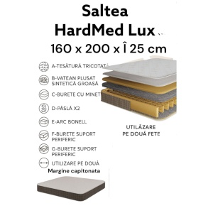 Saltea HardMed Lux 160x200x25 cm – Confort Ortopedic și Durabilitate